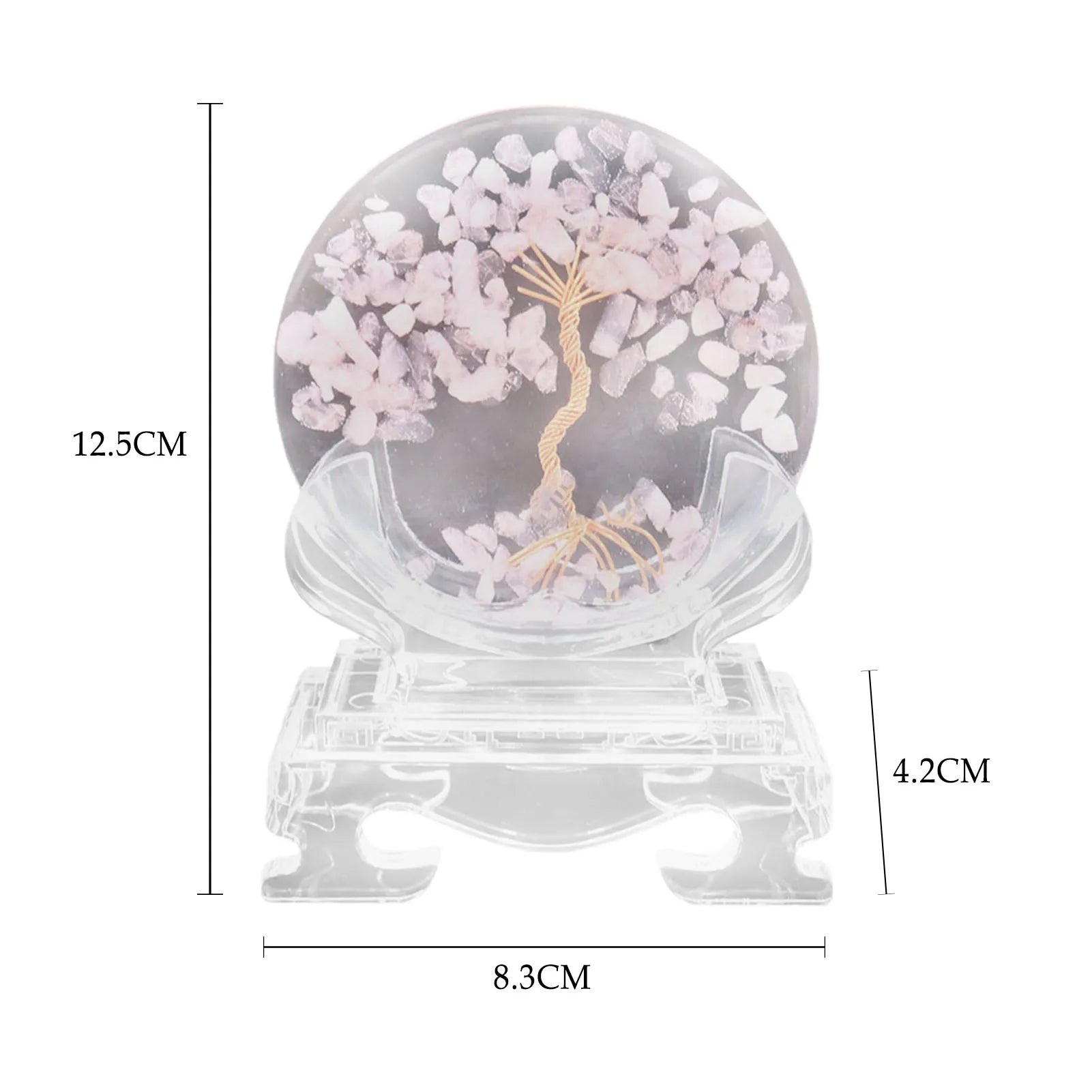 Tree of Life Crystal Stone Decoration for Home Crystal Crushed Stone Desktop Decoration Augen Energy Desktop Decor